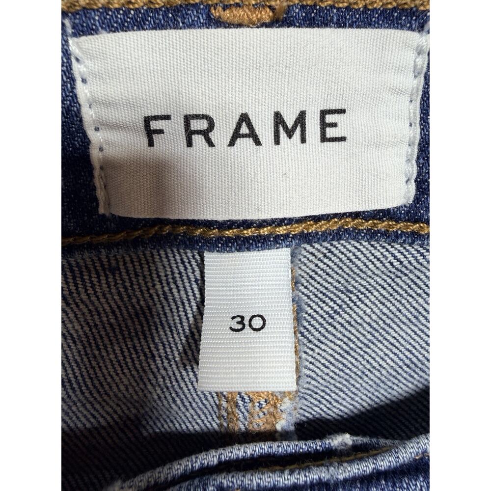 Frame Denim Women’s Blue Straight-Leg Jeans - Classic Indigo - Picture 7 of 9